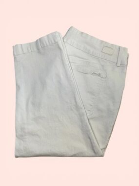 Seven7 Women's 18W White Crop Jeans